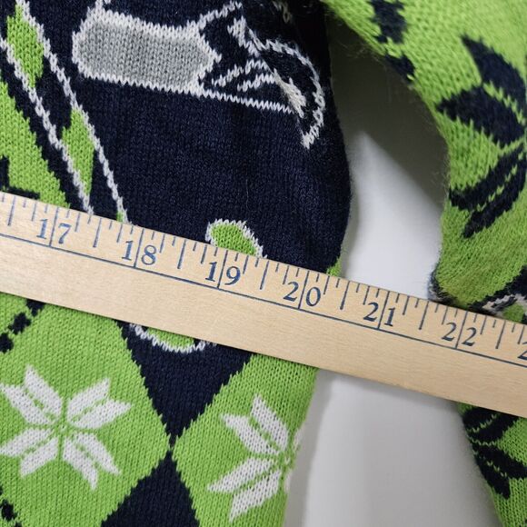 NFL Seattle Seahawks Ugly Christmas Sweater Men's Medium 100% Acrylic EUC - Picture 6 of 7